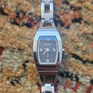 Fossil Women's Black and Silver Watch